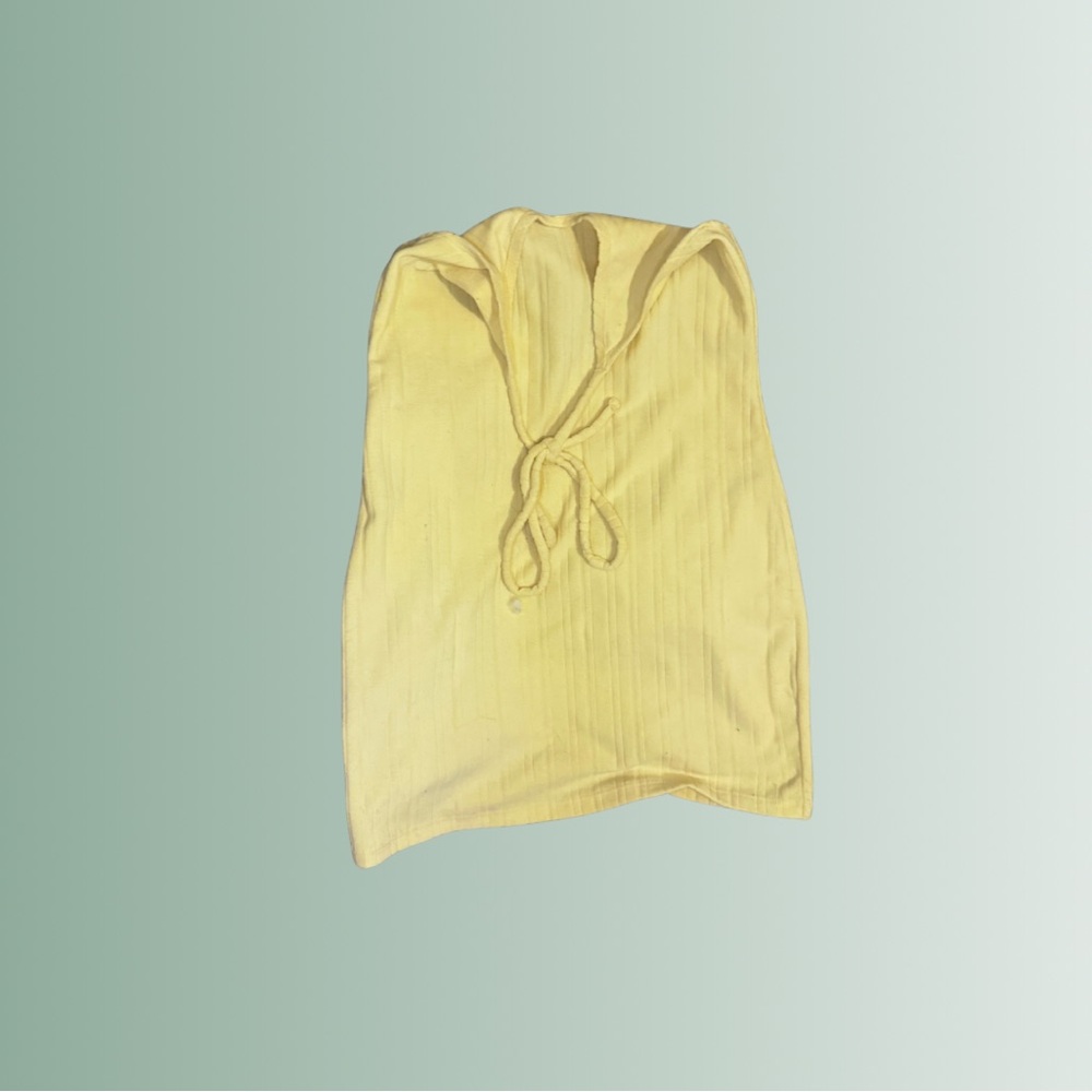 Yellow Women's Terrycloth Halter Mini Dress 👗